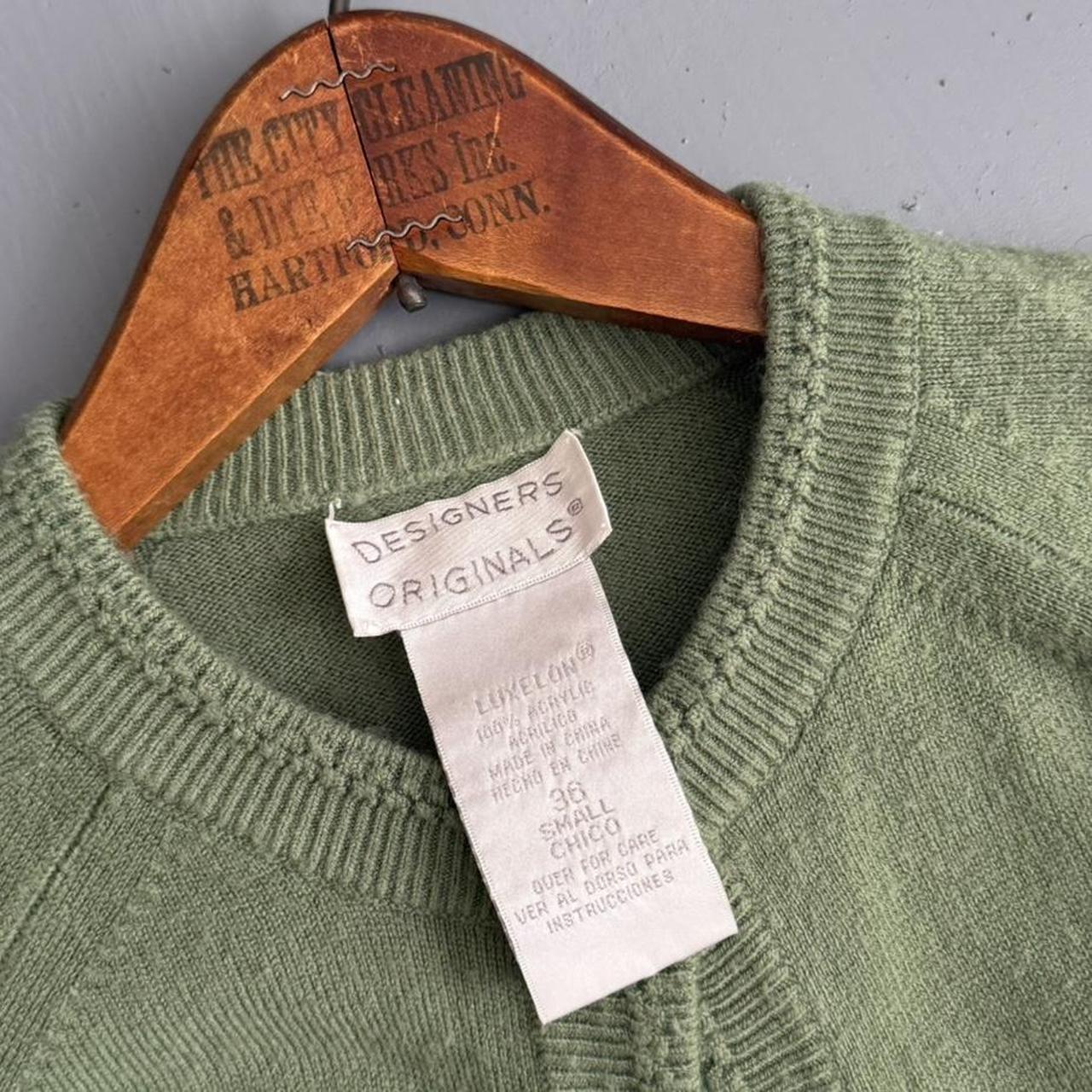 VINTAGE GREEN PEARL BUTTON CARDIGAN š¢
