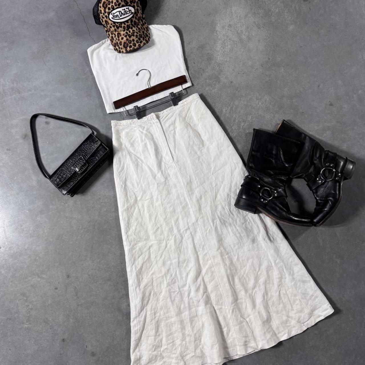 VINTAGE 90S WILLISMITH LINEN MAXI SKIRT π
