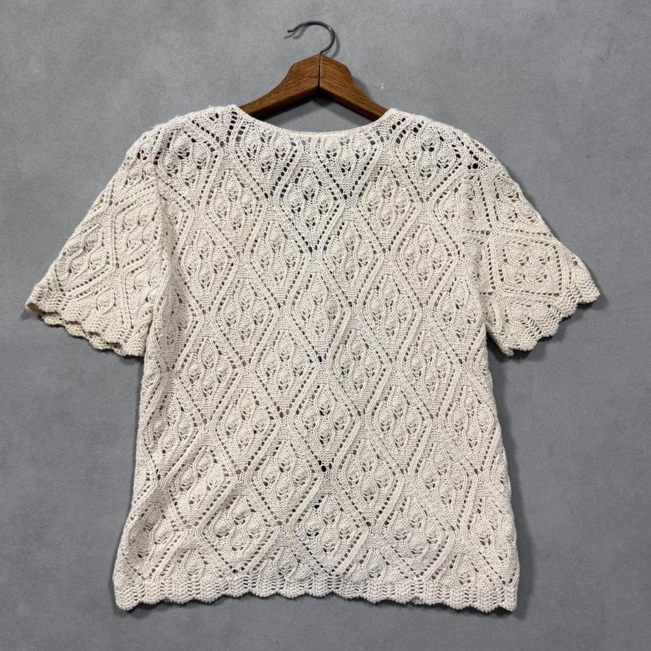 VINTAGE CROCHET SHORT SLEEVE CARDIGAN 🪻