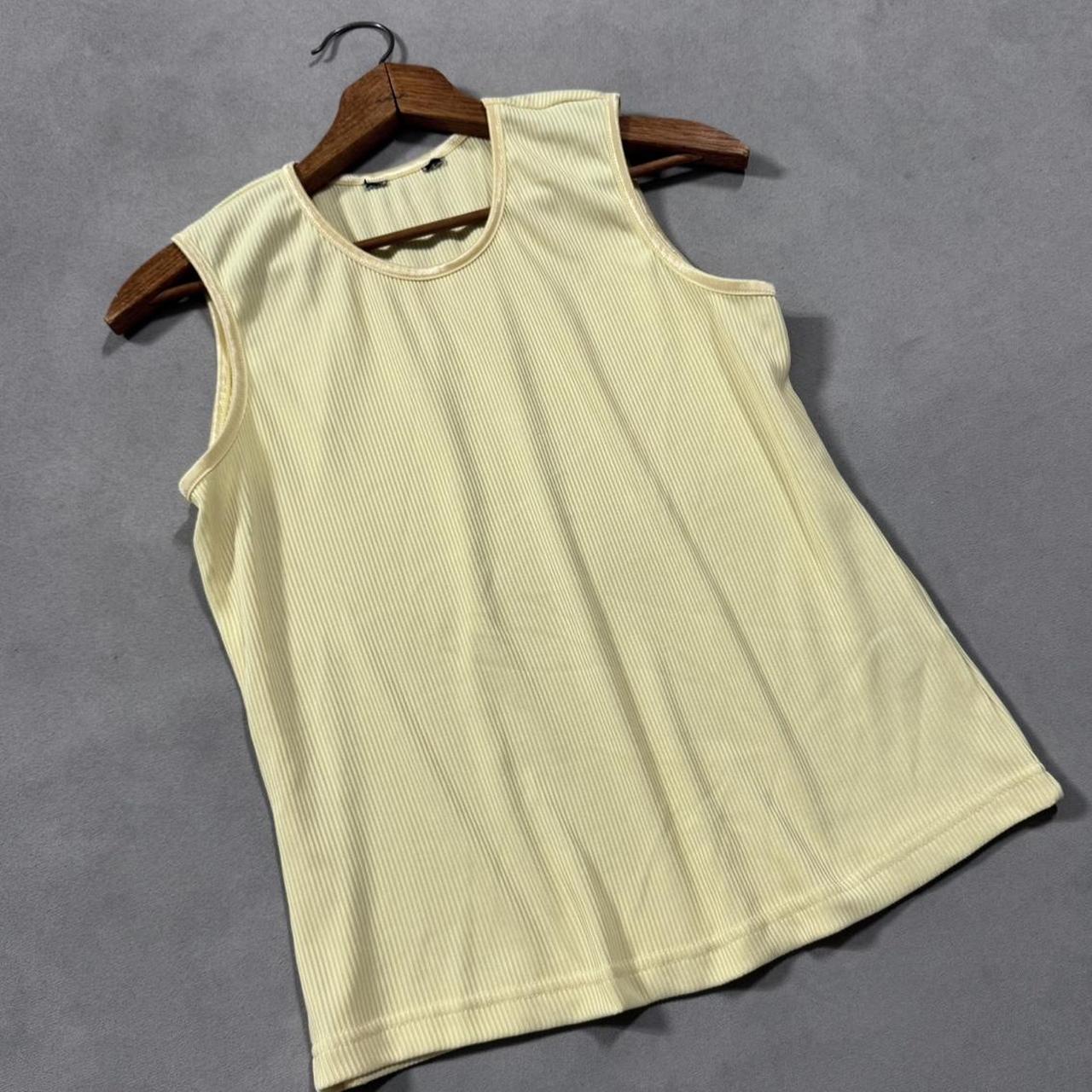 VINTAGE YELLOW MICRO-MESH TANK TOP π