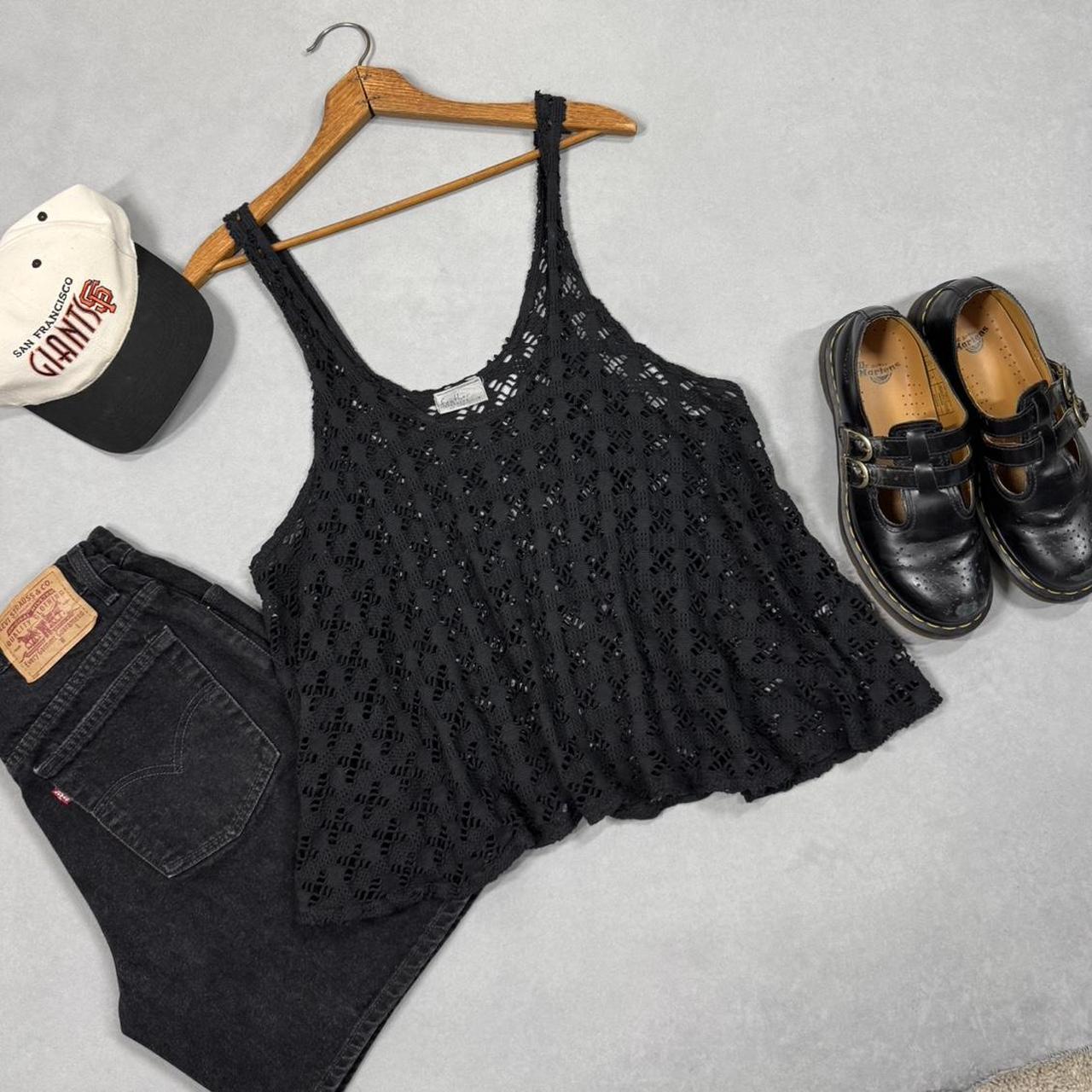 VINTAGE FEATHER CLOTHING CROCHET TANK