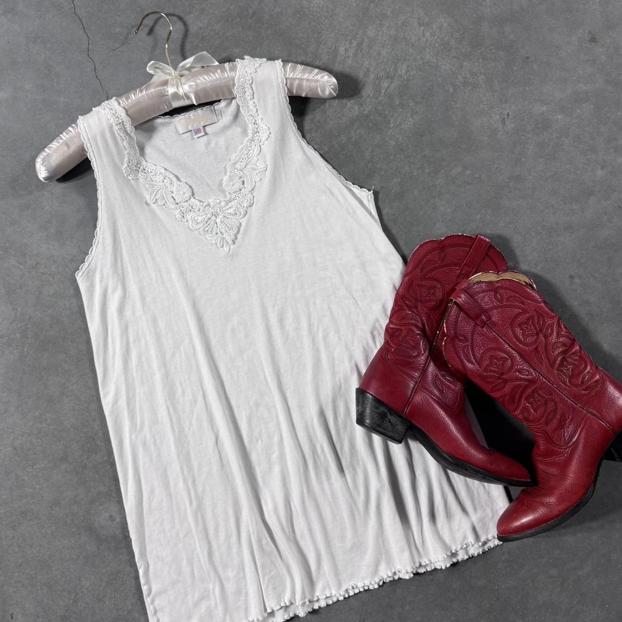 VINTAGE 90S VERENA WHITE COTTON MINI DRESS 🌿