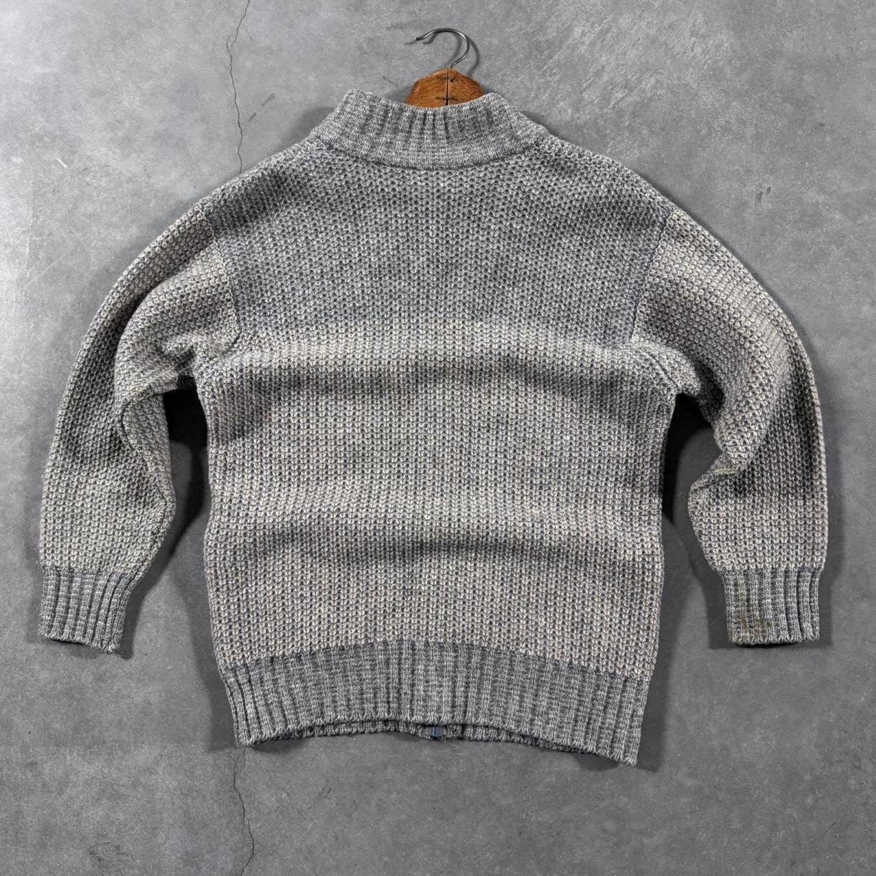 VINTAGE 90S HEAVY WOOL ZIP-UP SWEATER 🌞