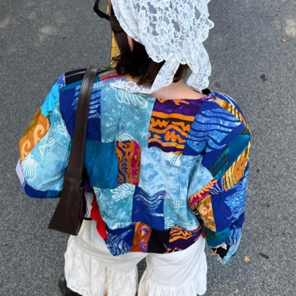 koi fish button patchwork jacket ๐