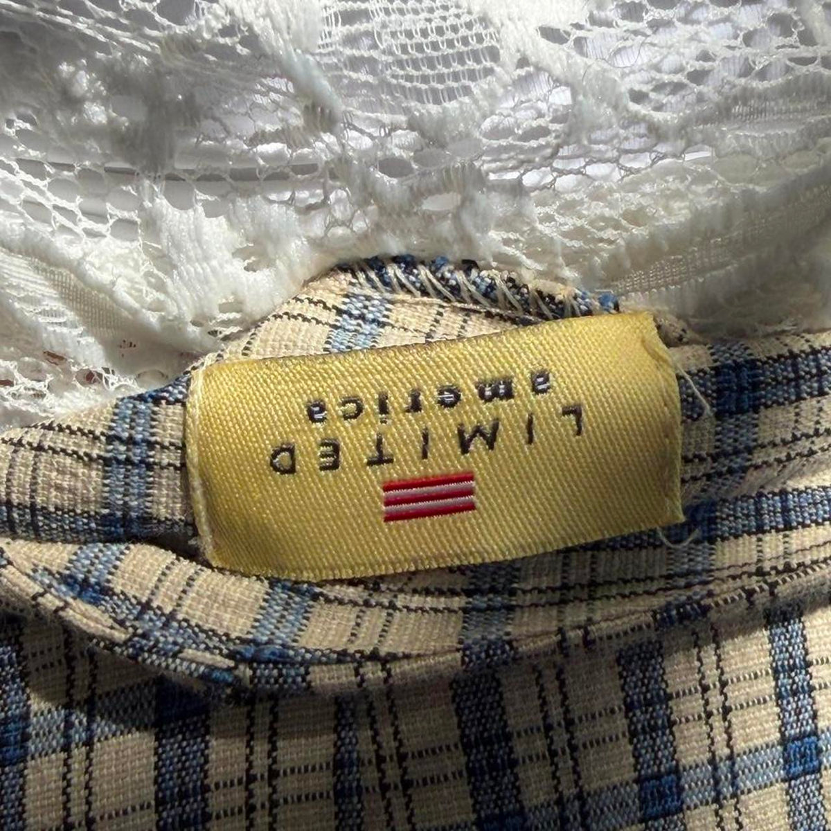 Vintage 90s plaid stretch midi skirt 📗