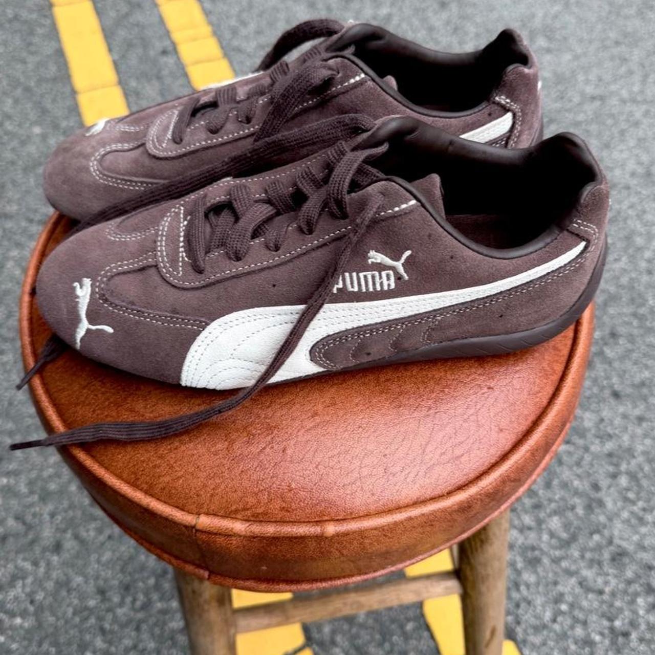 Puma Speedcat Brown & White Sneakers