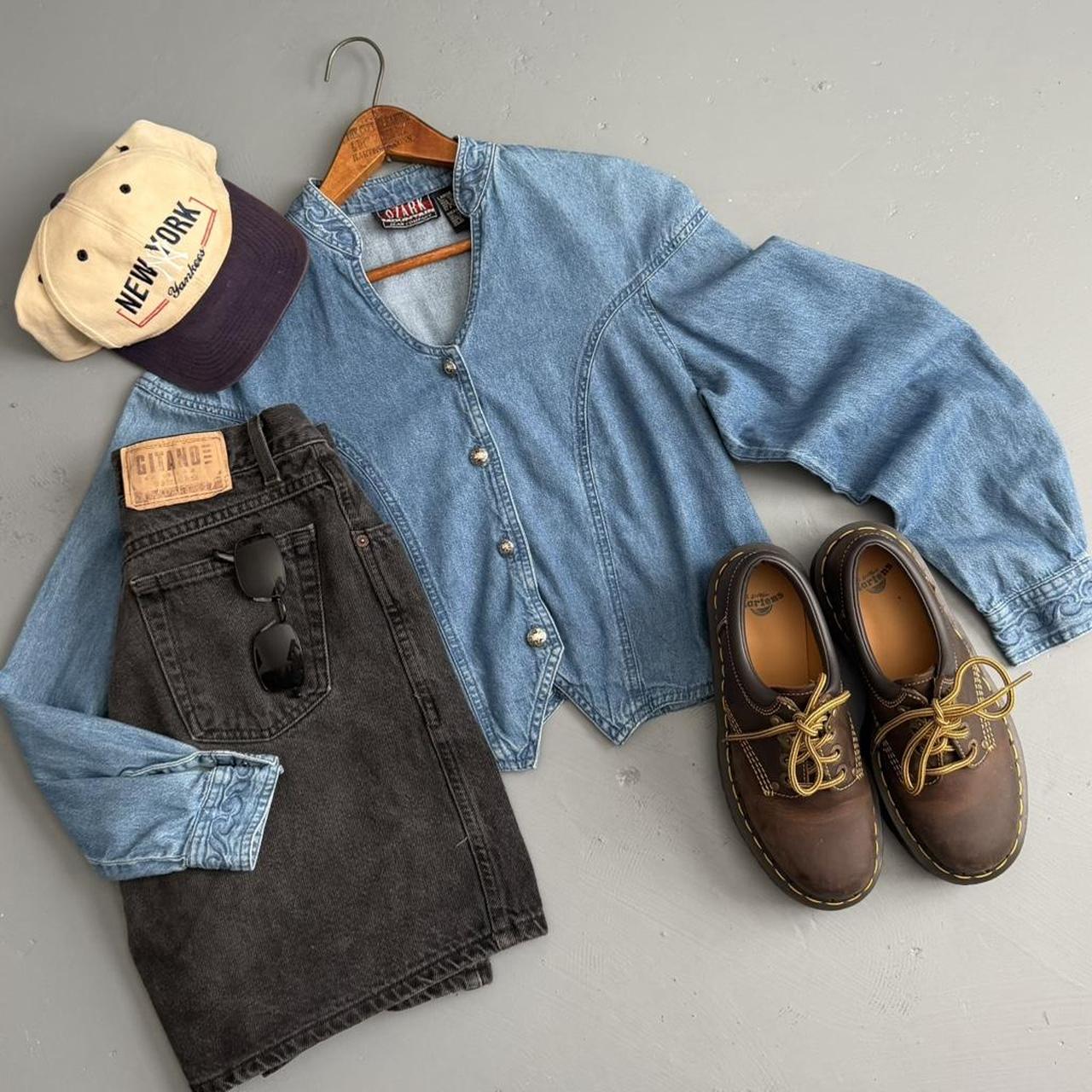 VINTAGE OZARK DENIM LONG SLEEVE TOP