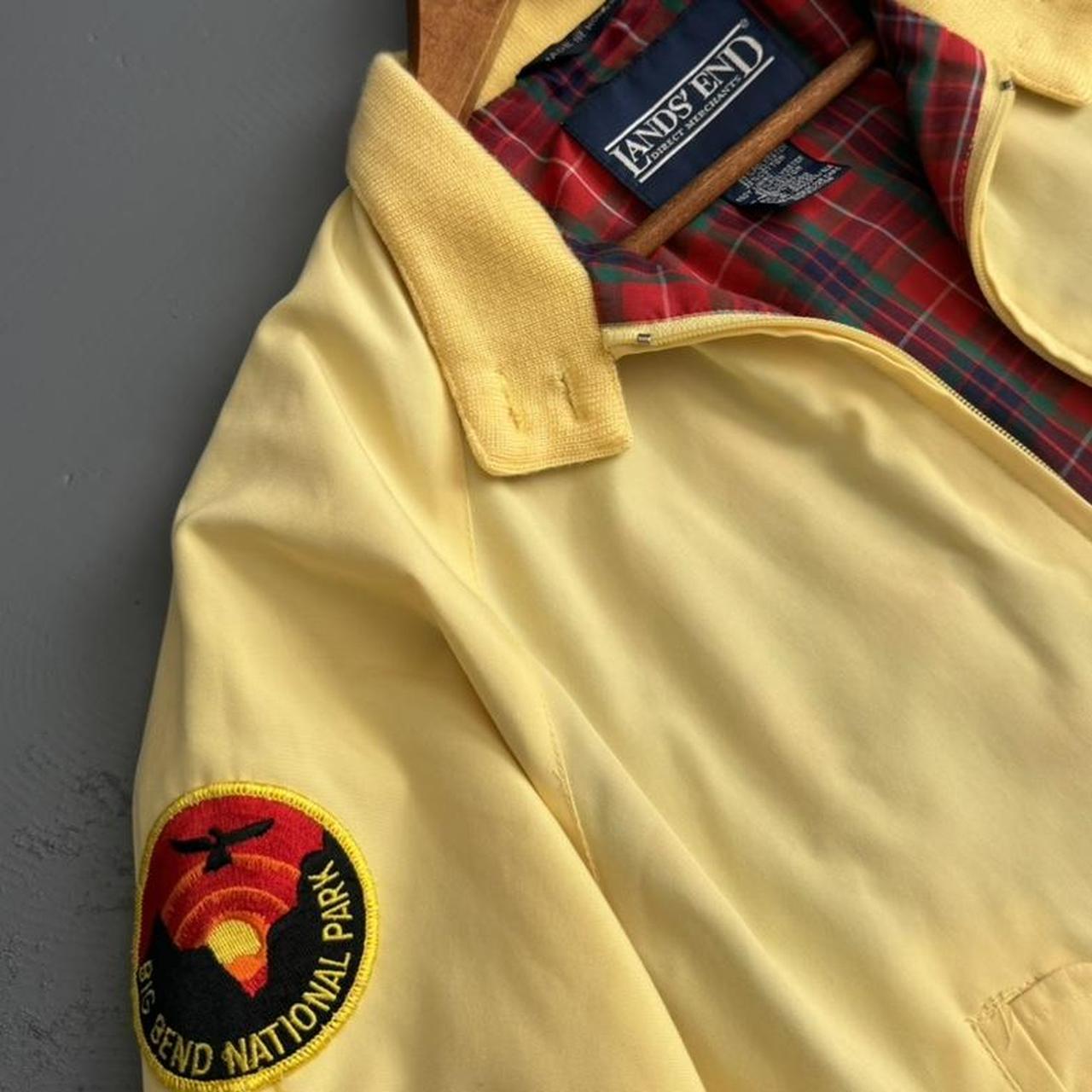 VINTAGE 90S LANDS END YELLOW NATIONAL PARK BOMBER JACKET🌲