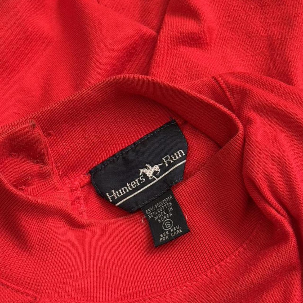 VINTAGE 90S HUNTERS RUN RED BUTTON TOP 🍓