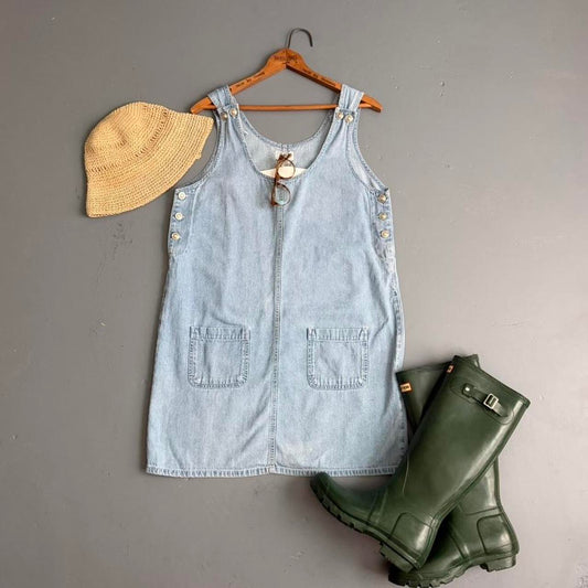VINTAGE 90S SOSTANZA DENIM MINI DRESS