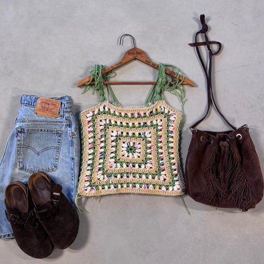 HANDMADE KNITTED CROCHET TOP 🌵