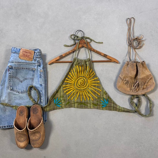 VINTAGE CROCHET HALTER TOP 🌞✌🏼