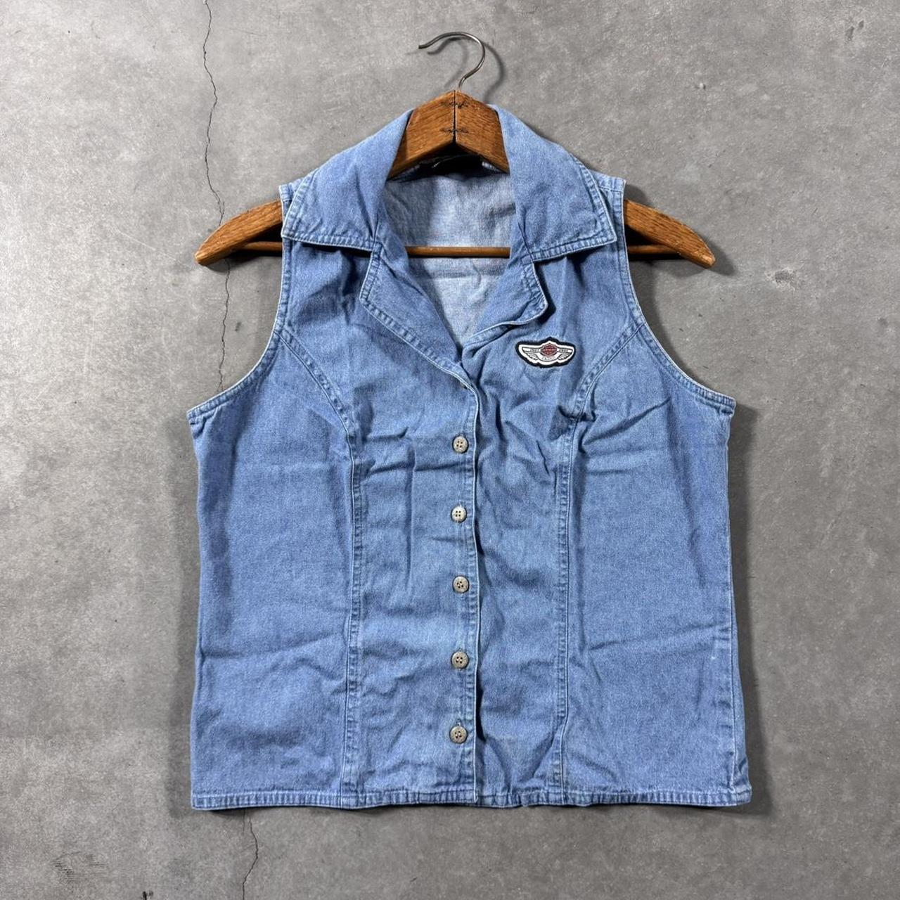 VINTAGE 90S HARLEY DAVIDSON DENIM VEST 🏍️
