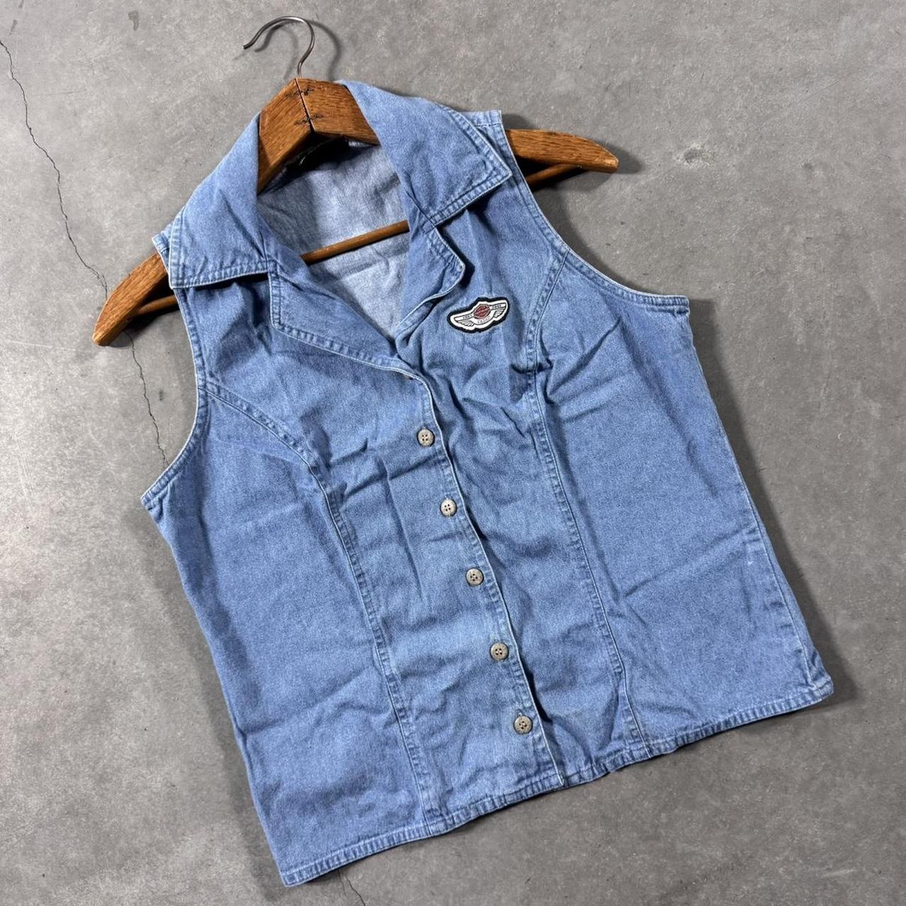 VINTAGE 90S HARLEY DAVIDSON DENIM VEST 🏍️