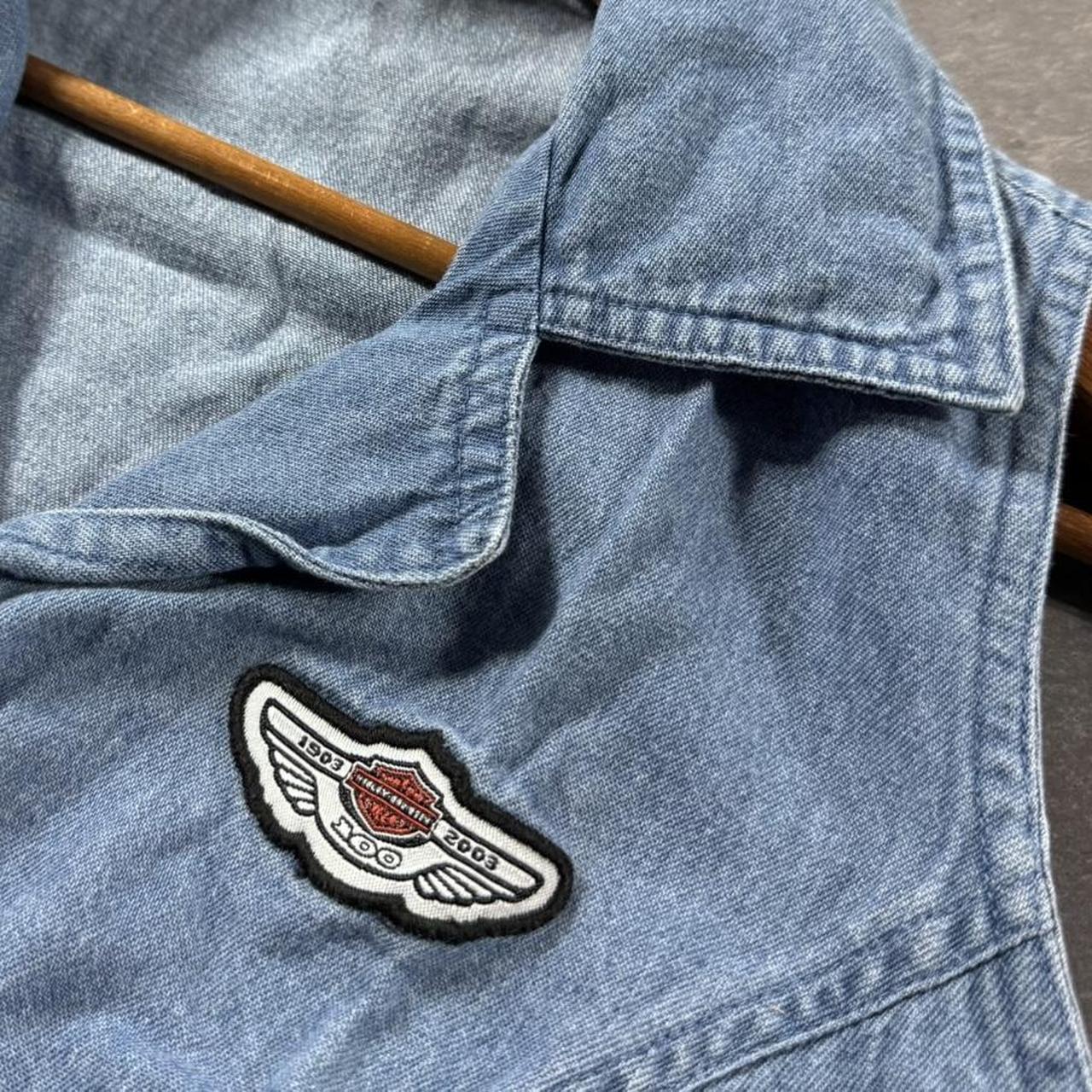 VINTAGE 90S HARLEY DAVIDSON DENIM VEST 🏍️