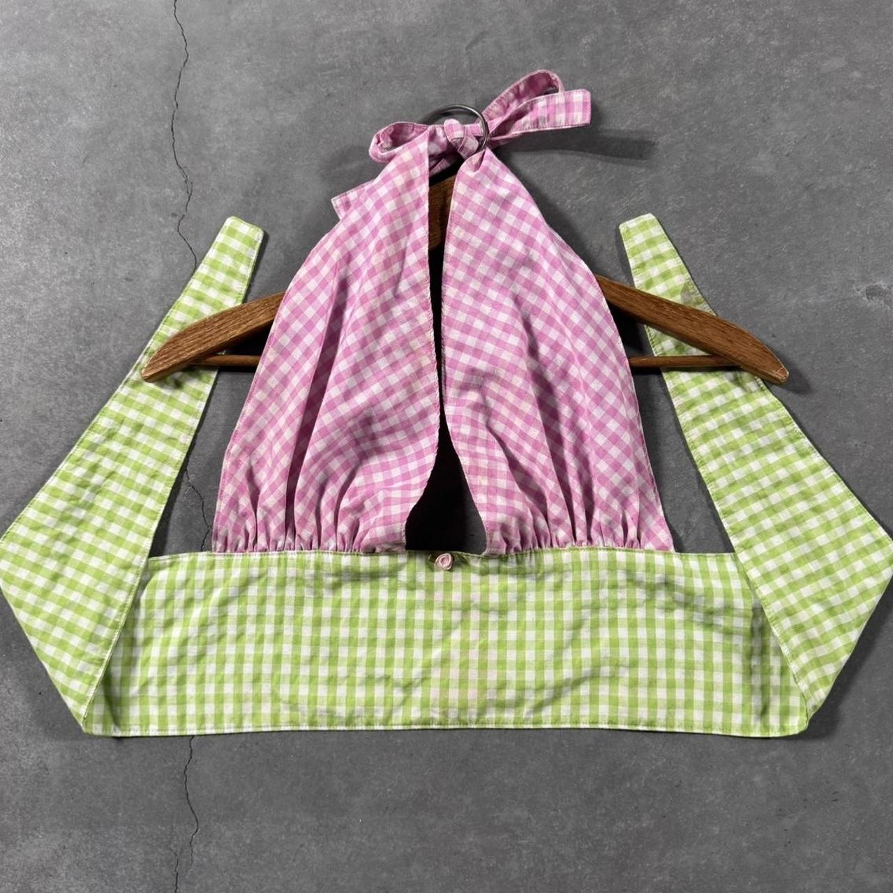 VINTAGE RILEY ANNE PLAID HALTER TOP