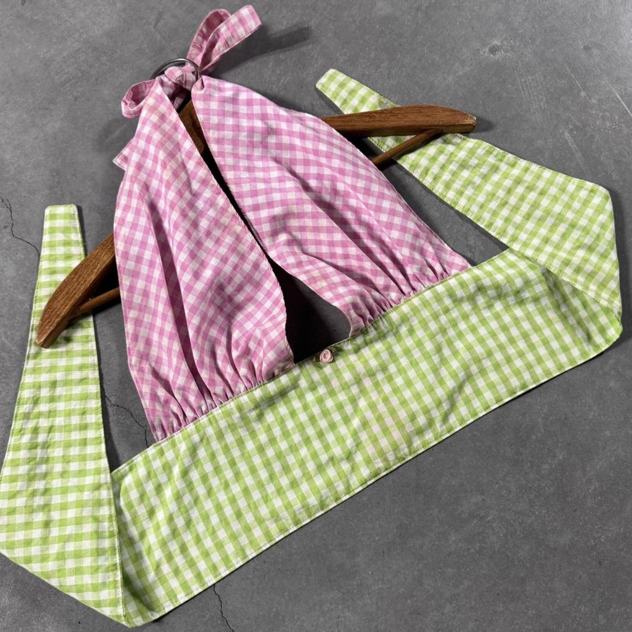 VINTAGE RILEY ANNE PLAID HALTER TOP