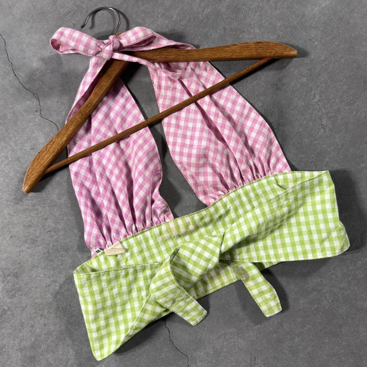 VINTAGE RILEY ANNE PLAID HALTER TOP