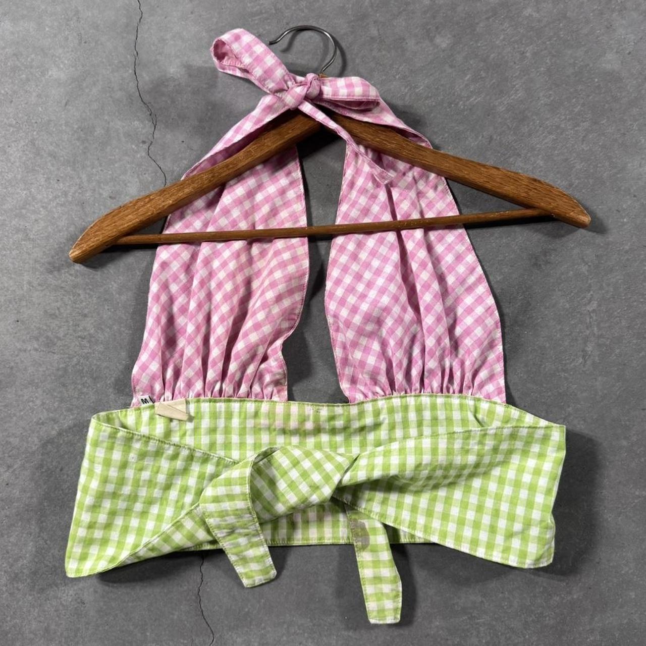 VINTAGE RILEY ANNE PLAID HALTER TOP