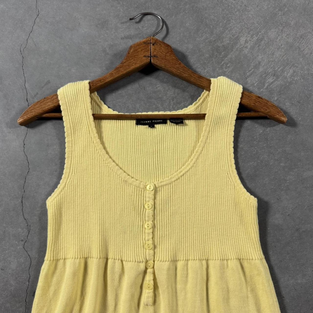 VINTAGE 90S JEANNE PIERRE YELLOW BABYDOLL SWEATER 🍌