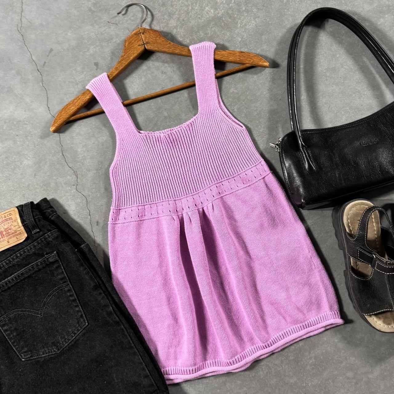 VINTAGE 90S 525 AMERICA PINK BABYDOLL SWEATER TOP