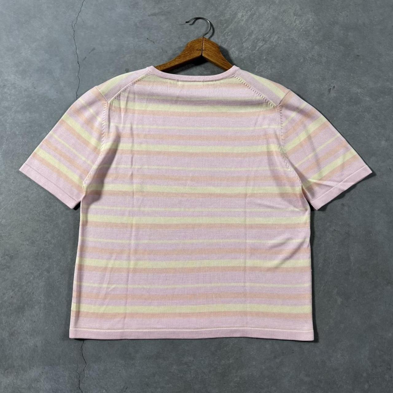 VINTAGE 90S EVELYN & ARTHUR SILK STRIPED TEE 🌞