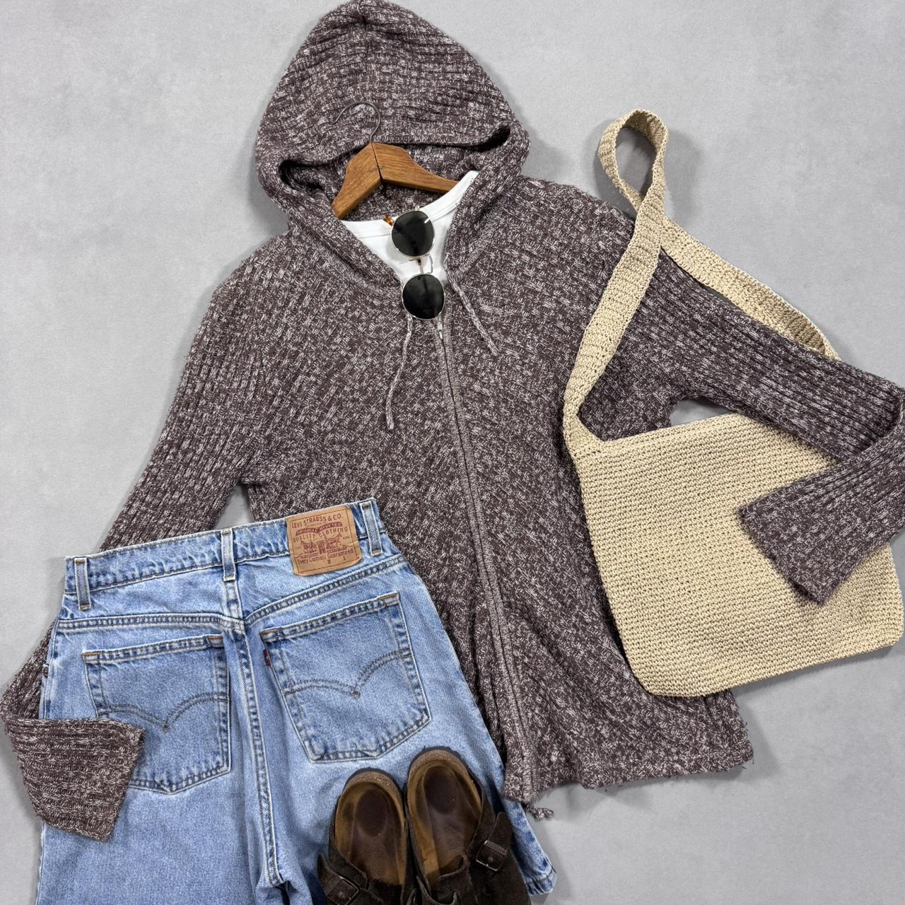 VINTAGE 90S MODA ZIP-UP CHUNKY SWEATER 🌊