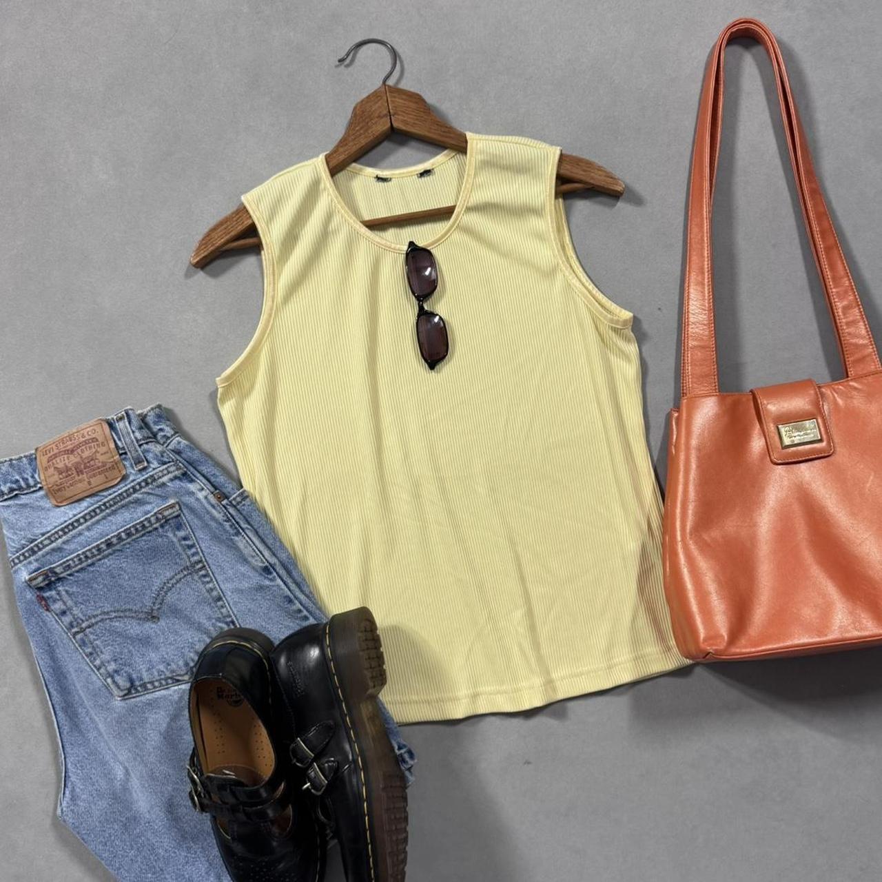 VINTAGE YELLOW MICRO-MESH TANK TOP 🍌