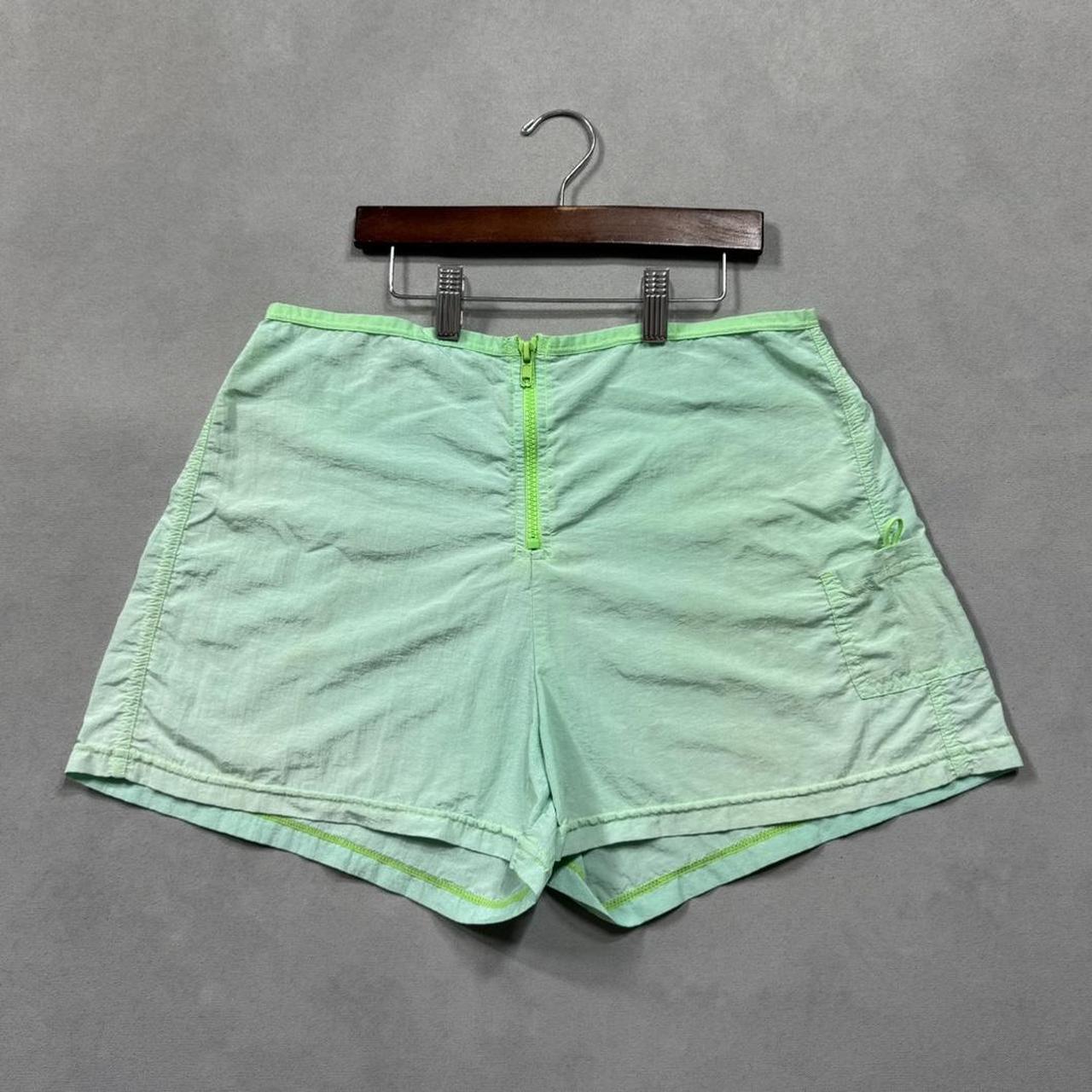 VINTAGE GREEN ZIP SHORTS