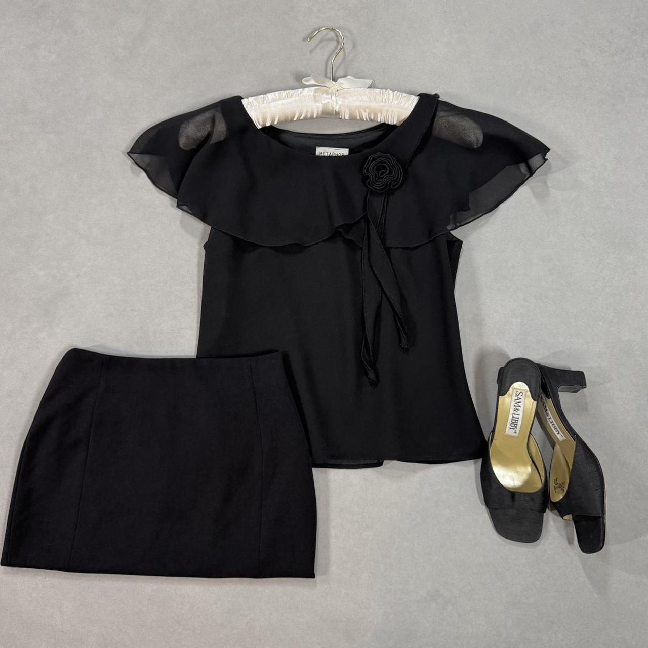 VINTAGE 90S METAPHOR BLACK BLOUSE