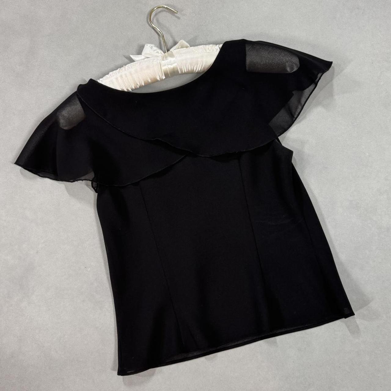 VINTAGE 90S METAPHOR BLACK BLOUSE