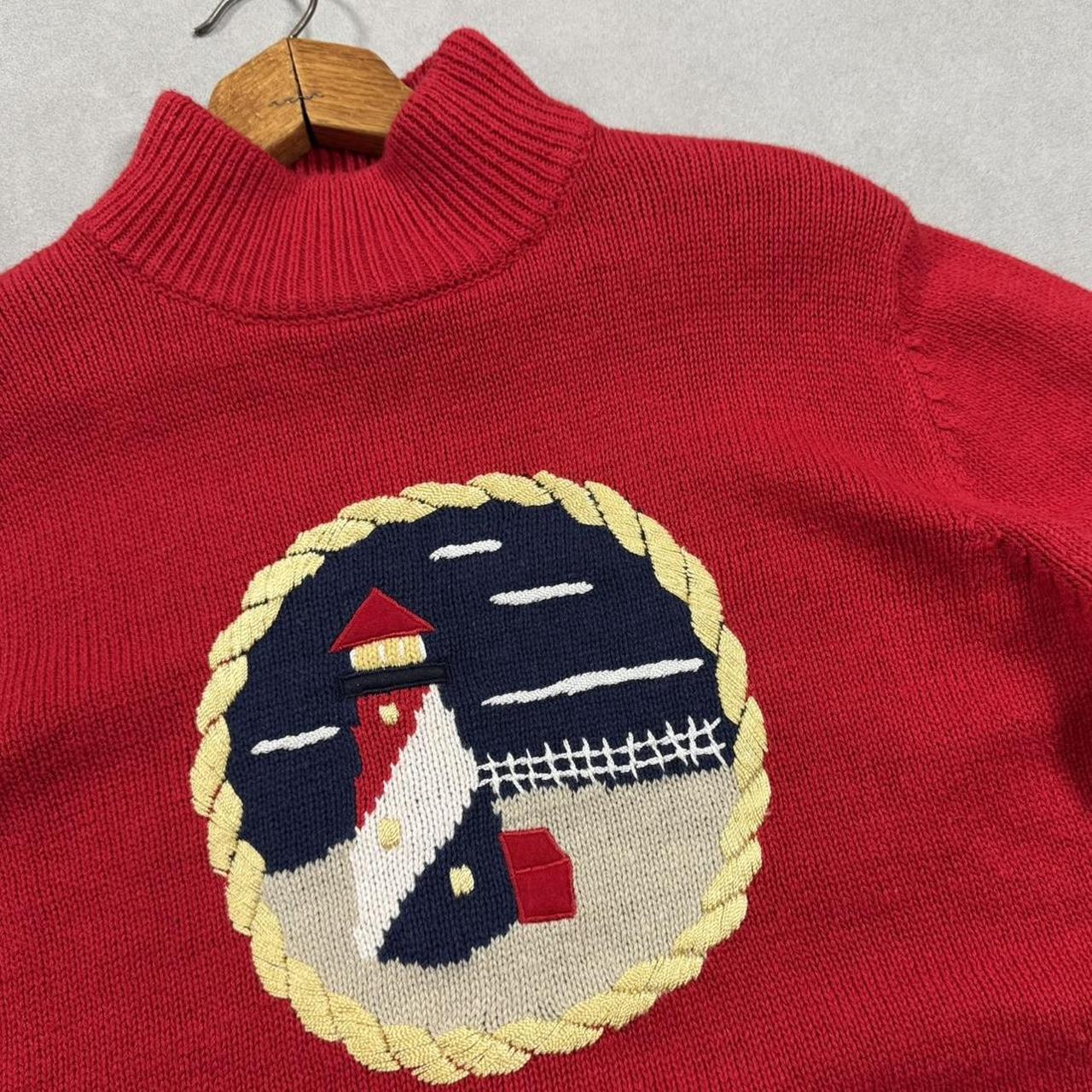 VINTAGE 90S LIGHTHOUSE CHUNKY SWEATER 🌊🦆🛟