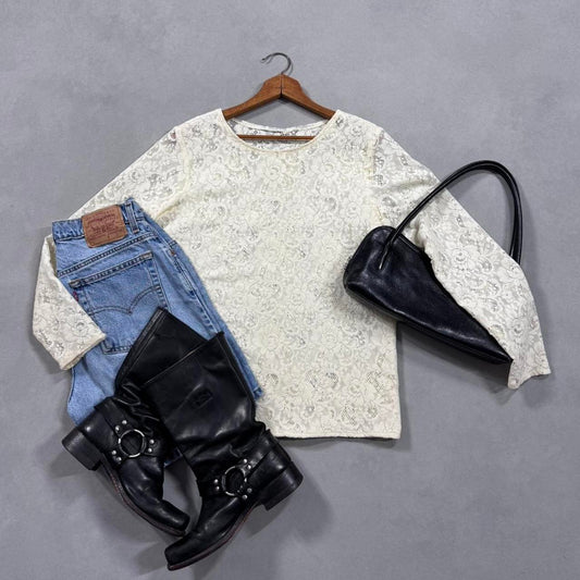 VINTAGE LACE SHEER LONG SLEEVE