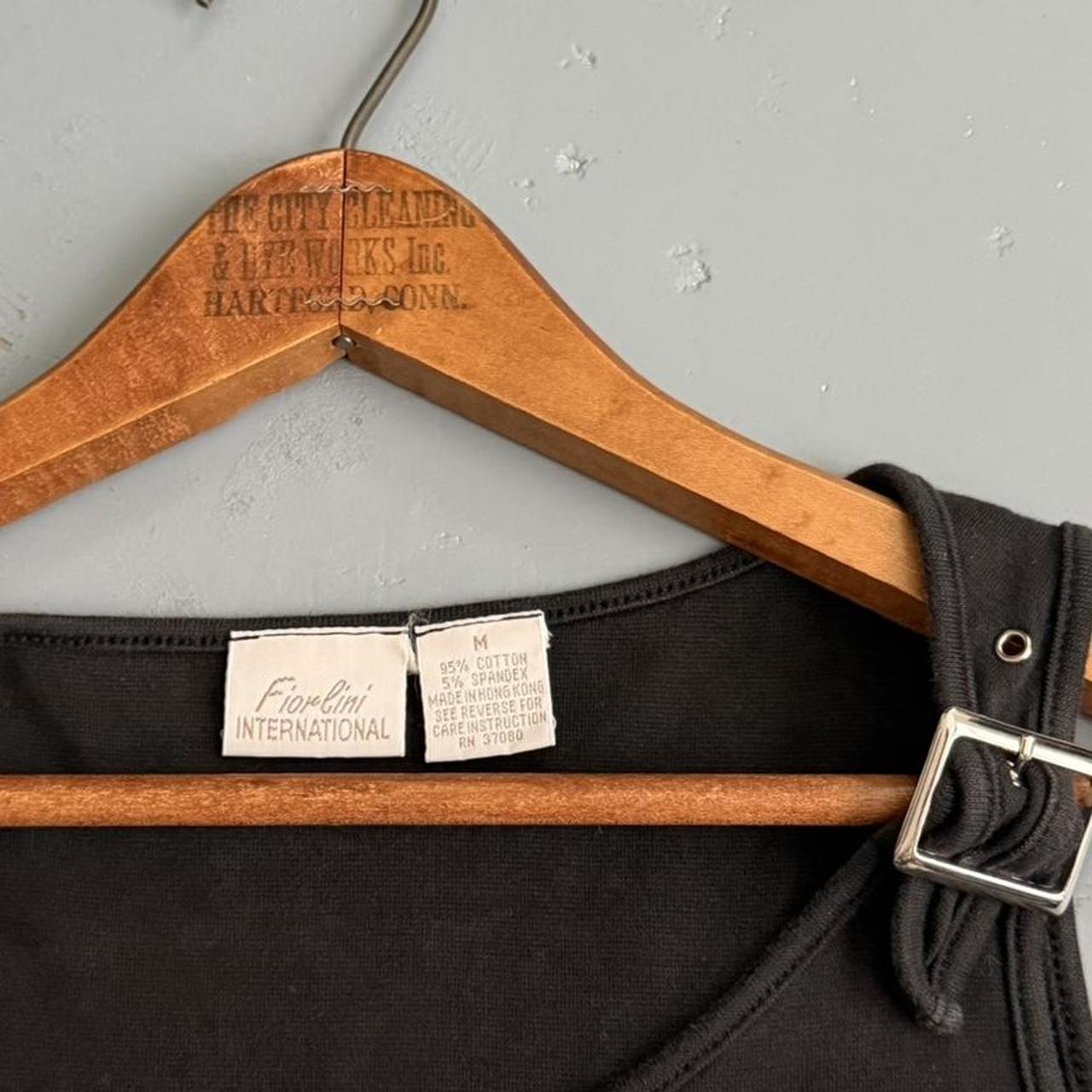 VINTAGE 90S BLACK TANK TOP WITH BUCKLE STRAPS