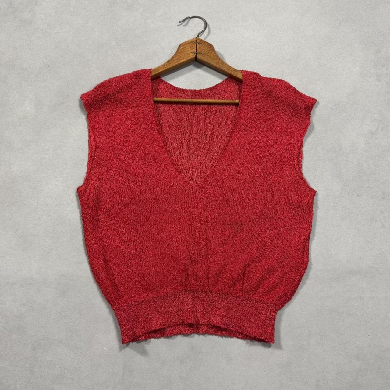 VINTAGE RED SWEATER VEST 🍒