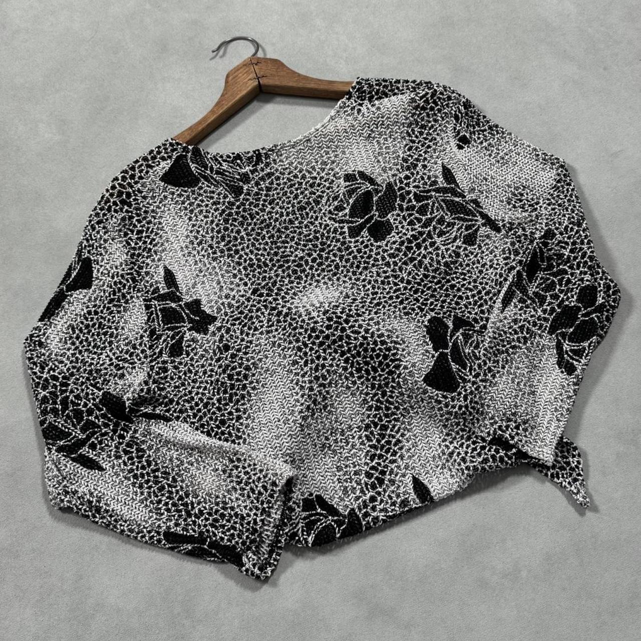 VINTAGE 90S CHICOS SHEER TIE FLORAL TOP