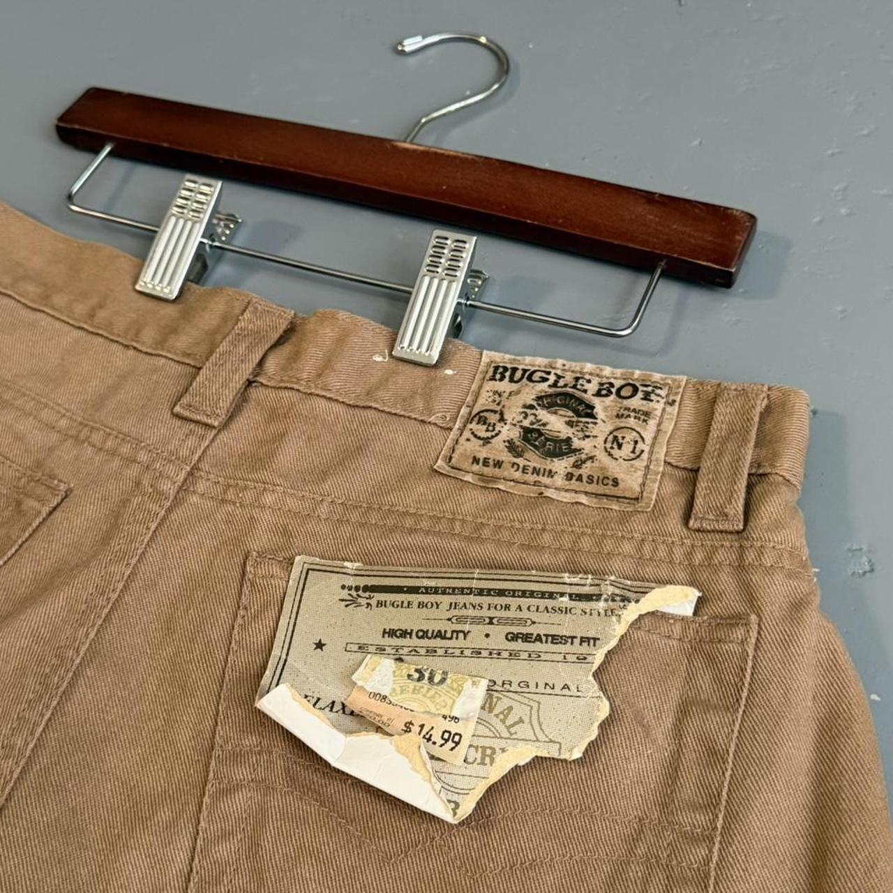 VINTAGE 90S BROWN BUGLE BOY DENIM SHORTS