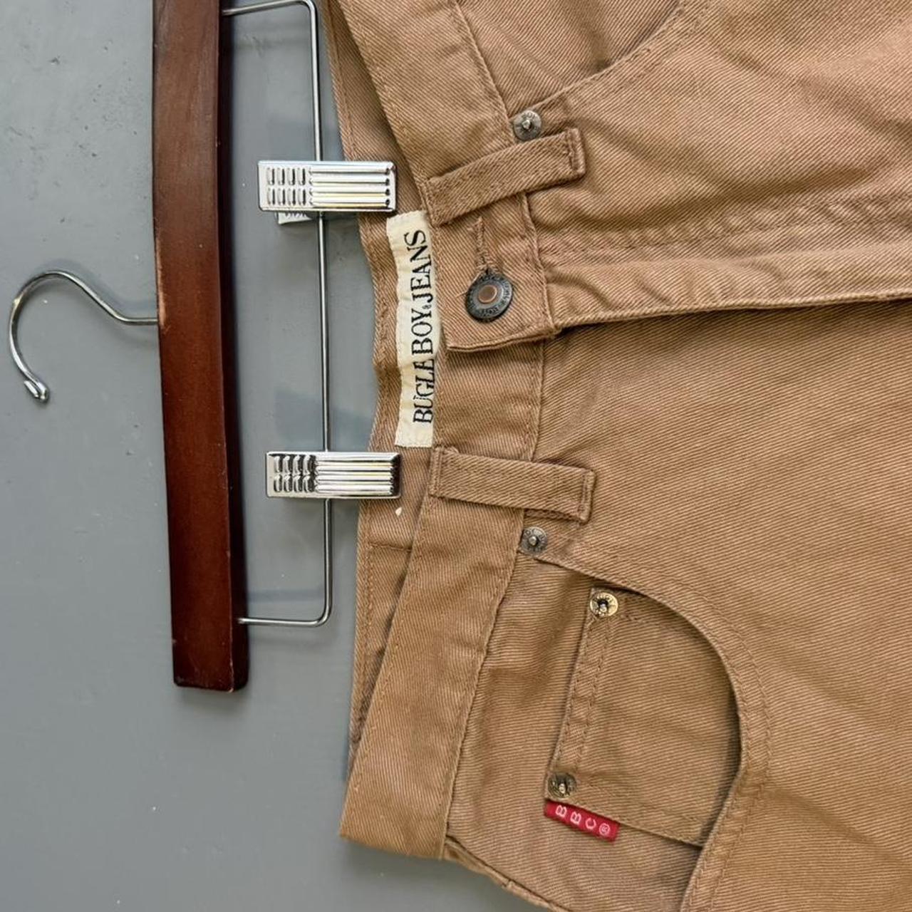 VINTAGE 90S BROWN BUGLE BOY DENIM SHORTS