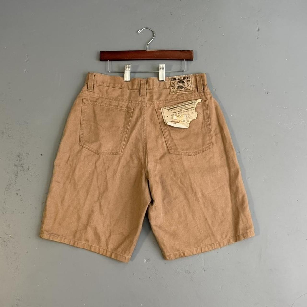 VINTAGE 90S BROWN BUGLE BOY DENIM SHORTS