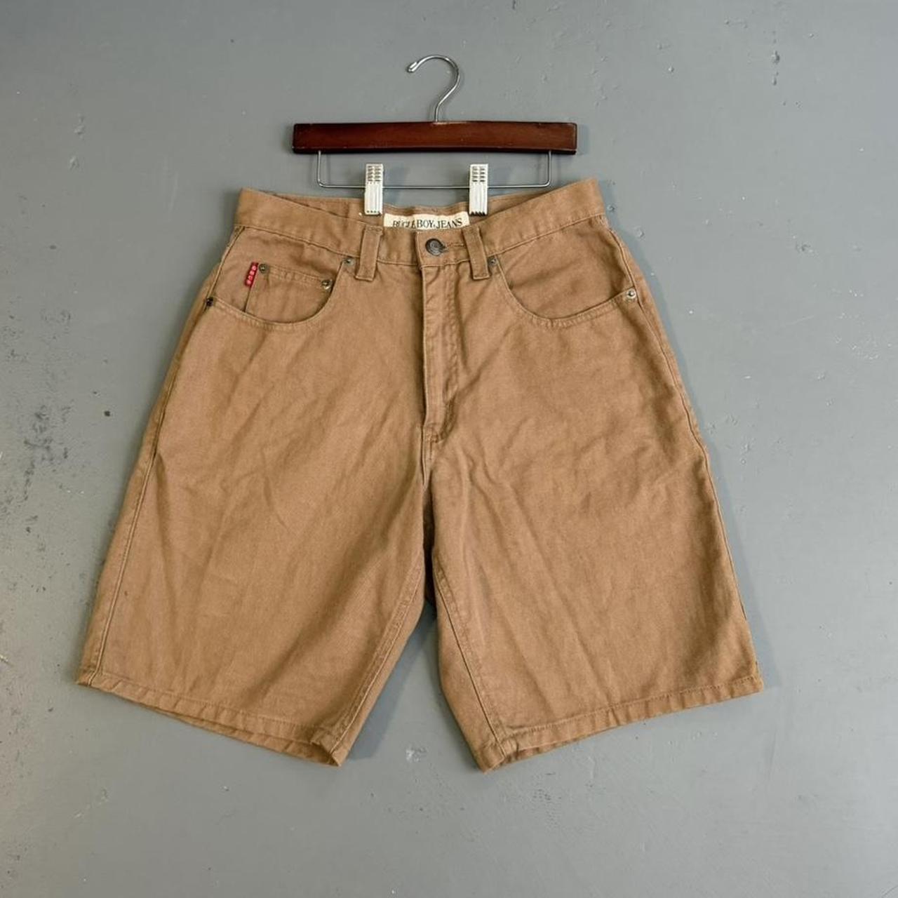 VINTAGE 90S BROWN BUGLE BOY DENIM SHORTS