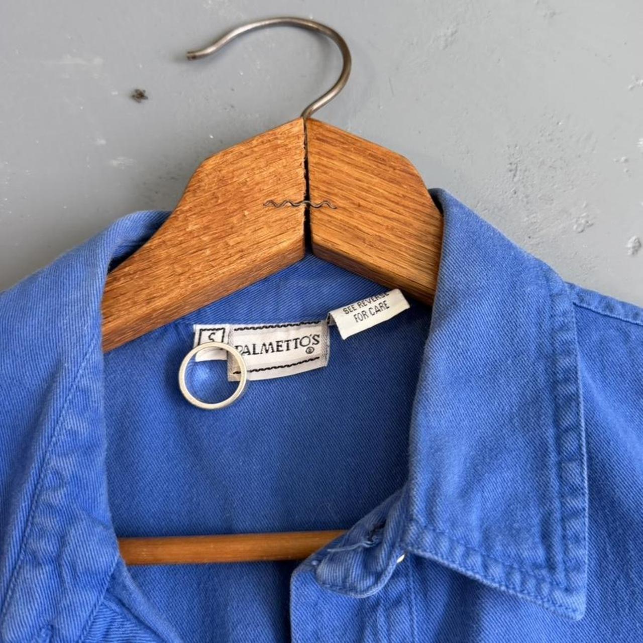 VINTAGE BLUE WESTERN BUTTON DOWN TOP 🍌
