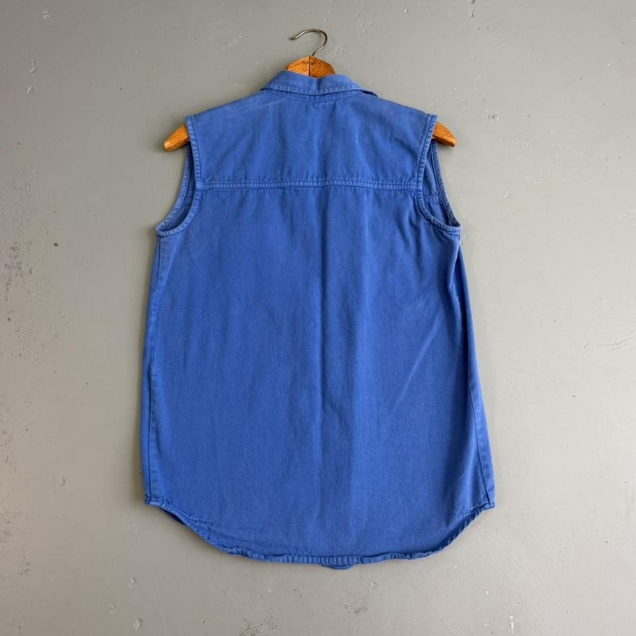 VINTAGE BLUE WESTERN BUTTON DOWN TOP 🍌