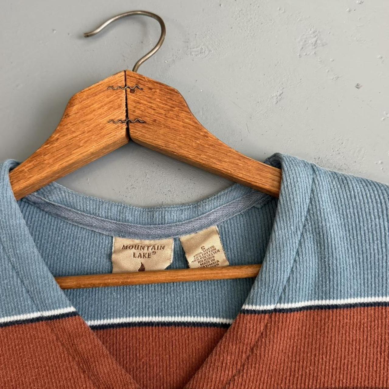 VINTAGE BROWN AND BLUE STRIPED BUTTON DOWN CARDIGAN 🏜️