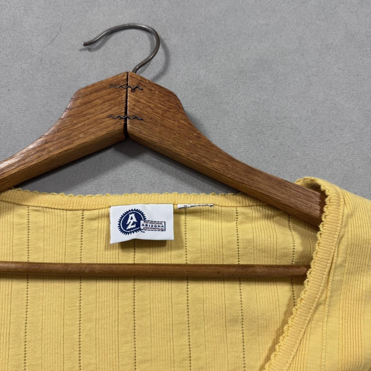 VINTAGE ARIZONA YELLOW SHORT SLEEVE CARDIGAN 🌵