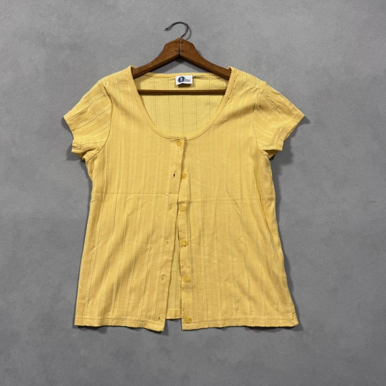 VINTAGE ARIZONA YELLOW SHORT SLEEVE CARDIGAN 🌵