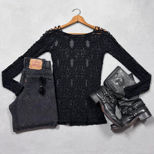 VINTAGE LACE SHEER LONG SLEEVE