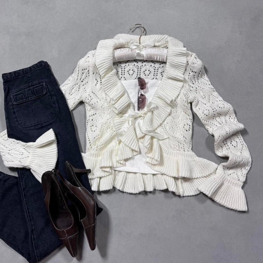 VINTAGE 90S A.BYER TIE CARDIGAN