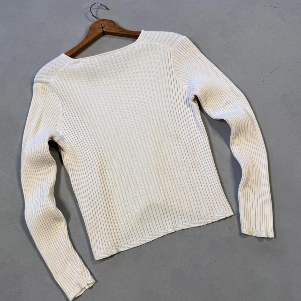 VINTAGE 90S LIZ CLAIBORNE CREAM RIBBED SWEATER 🪻