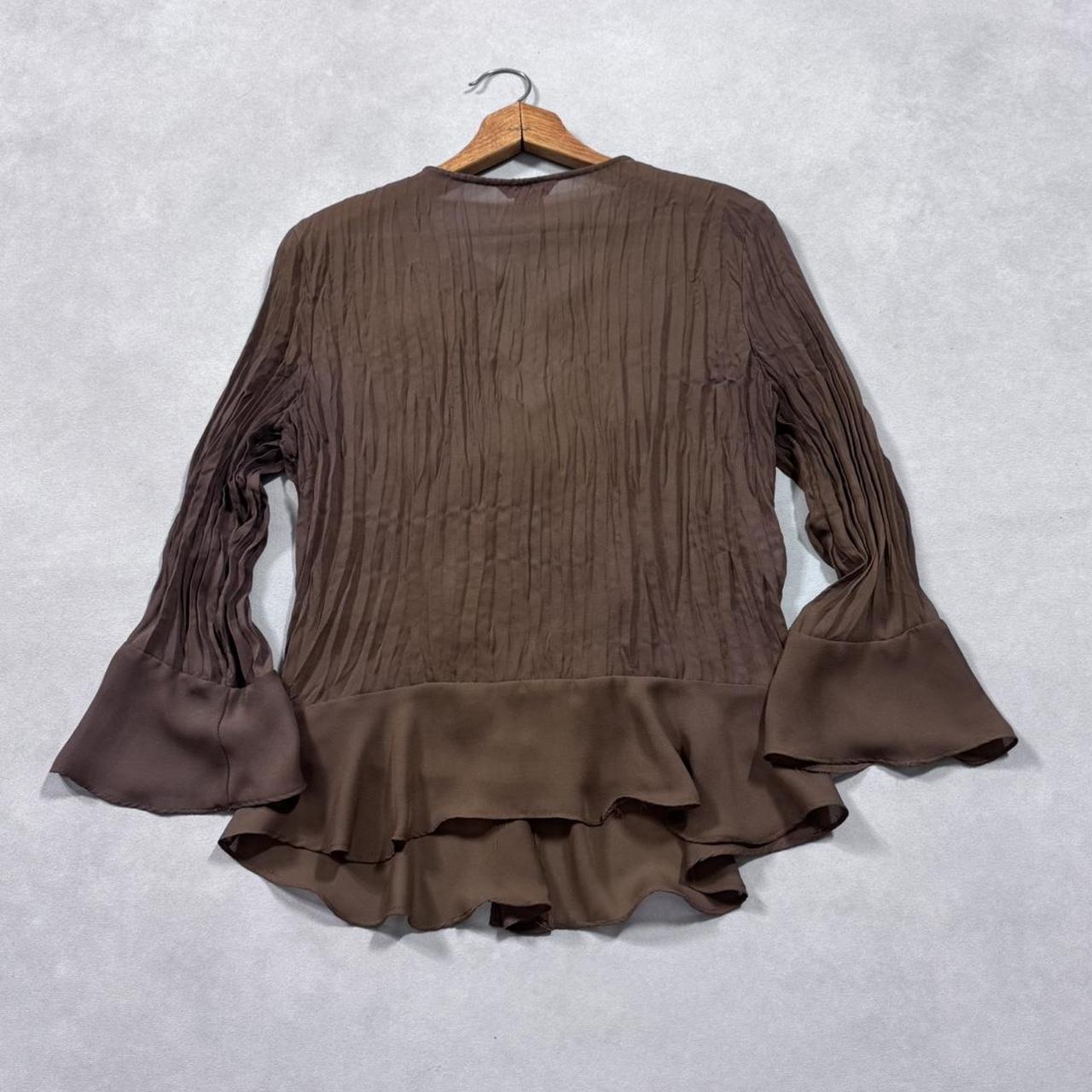 VINTAGE 90S SUNNY LEIGH BROWN BLOUSE 🤎