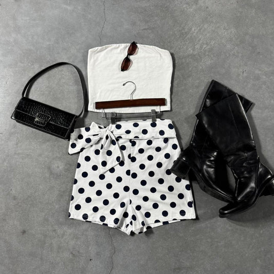 VINTAGE 90S RARE EDITIONS POKA DOT BOW SHORTS